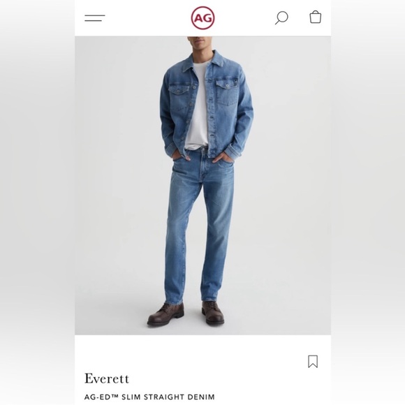 Ag Adriano Goldschmied Everett slim straight jeans 31 - Picture 1 of 3